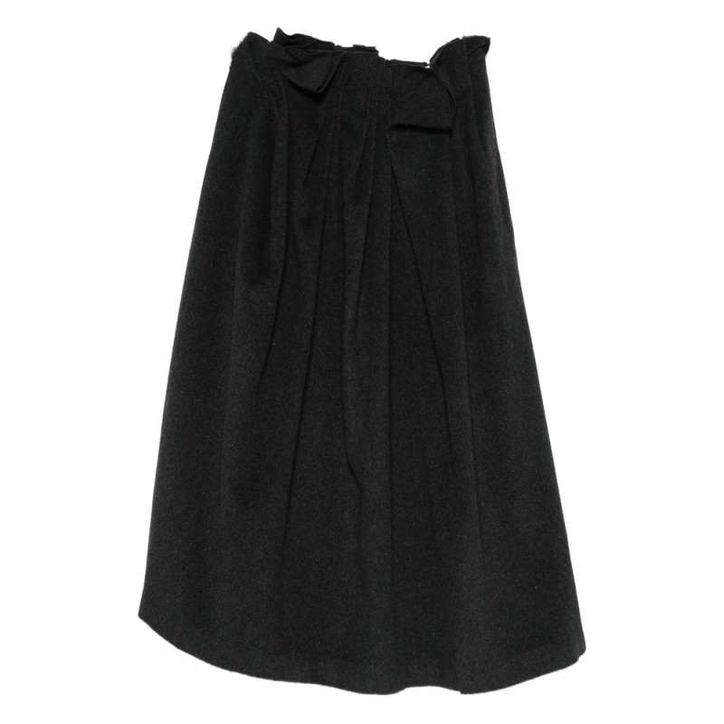 Viktoria Chan Bow-detail Pleated Skirt