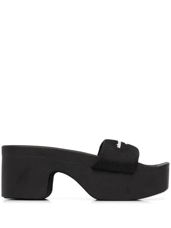 logo-print strap slides