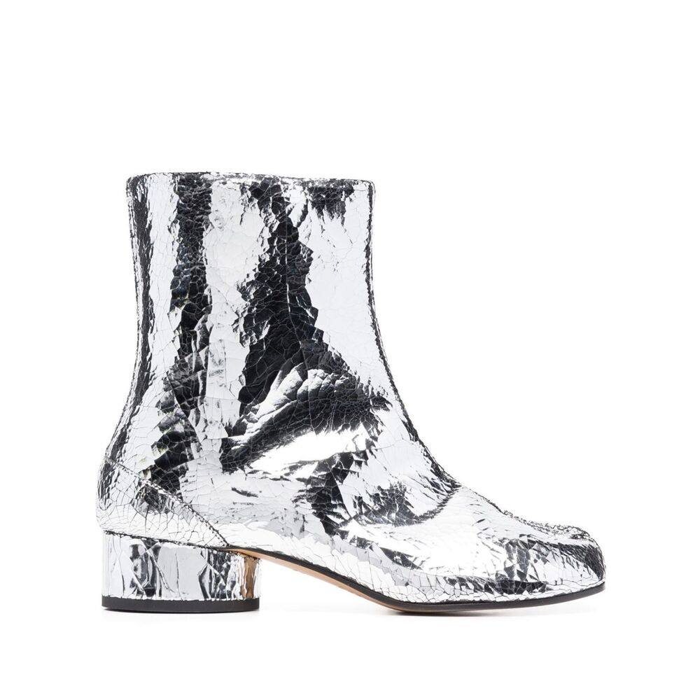 Maison Margiela Tabi 30mm Mirror-effect Ankle Boots
