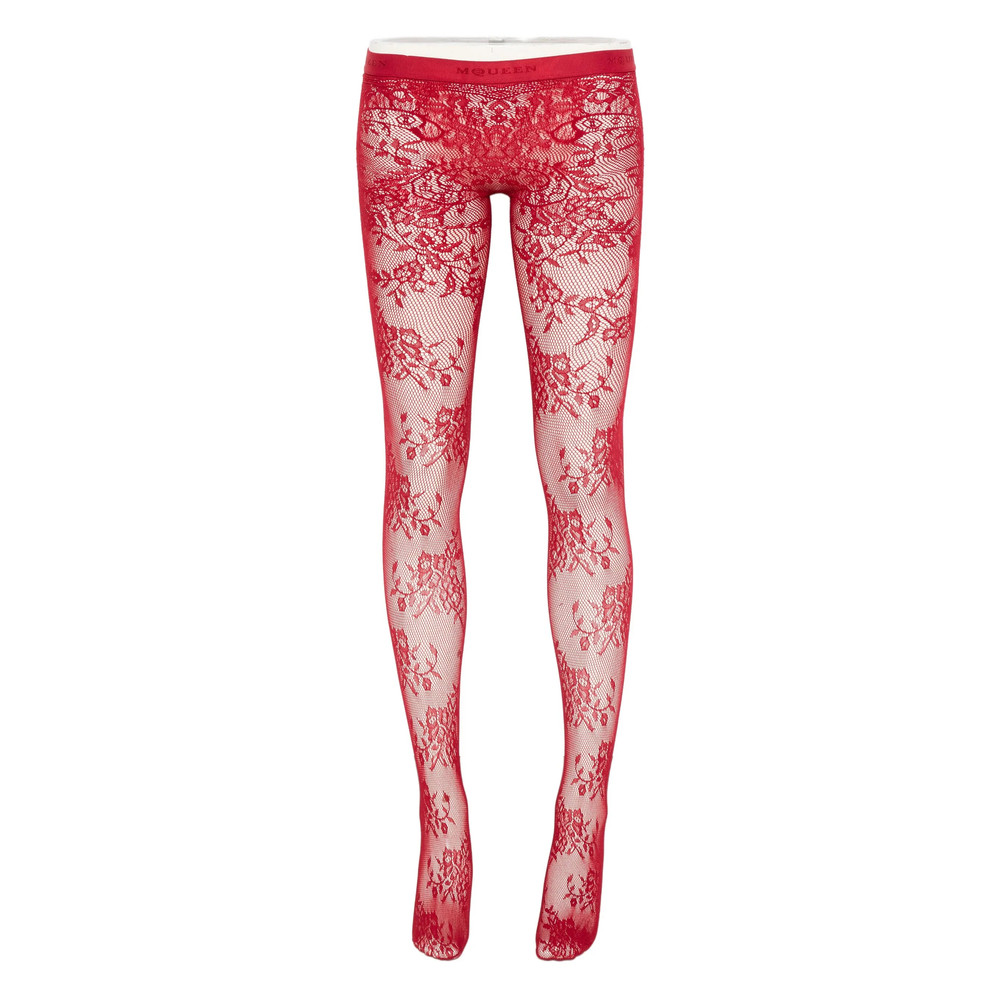 Alexander Mcqueen Floral-lace Tights