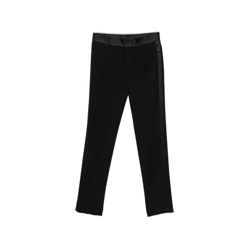 Giorgio Armani Satin-trim Pleated Trousers