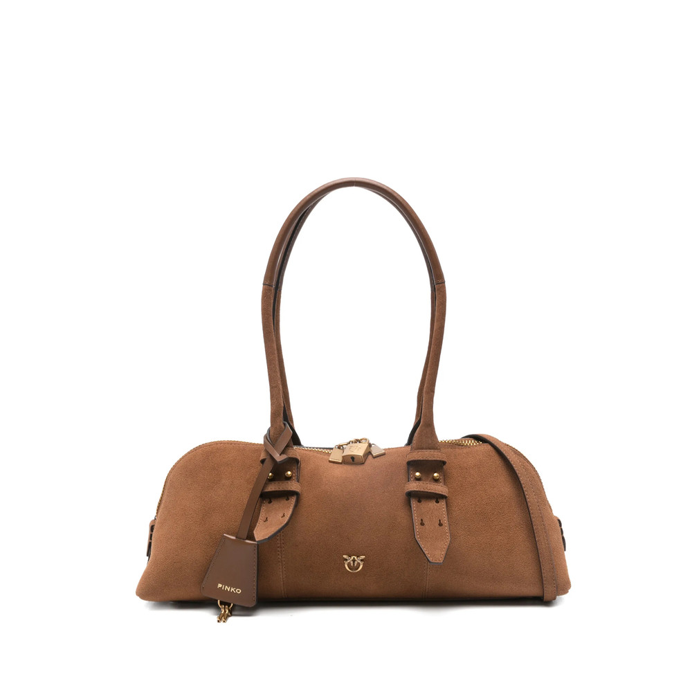 Pinko Padlock Suede Tote Bag