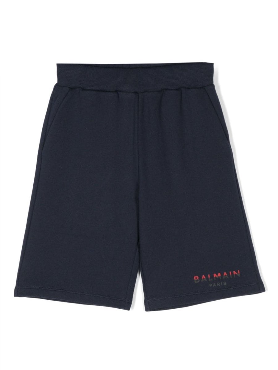 logo-print track shorts