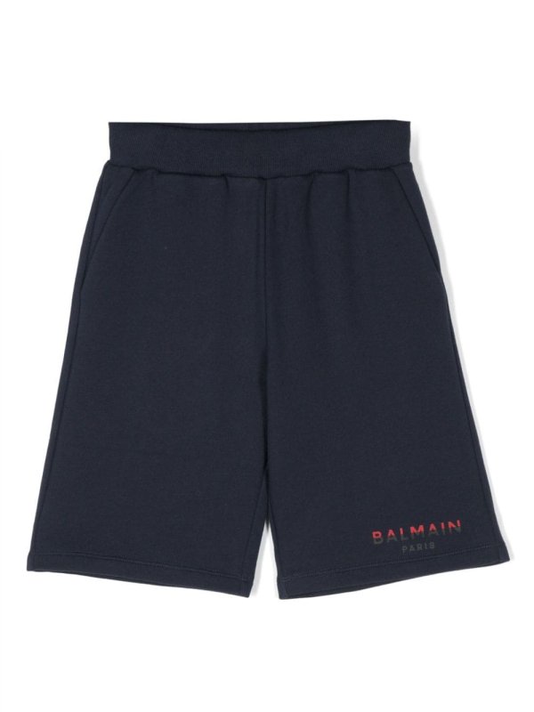 logo-print track shorts