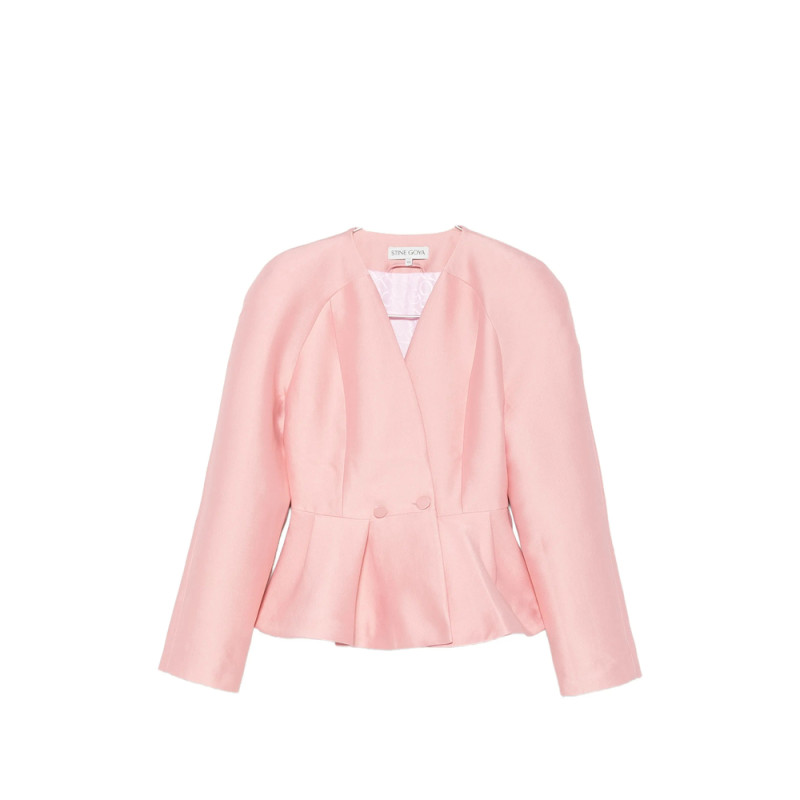 Stine Goya Peplum-hem V-neck Jacket