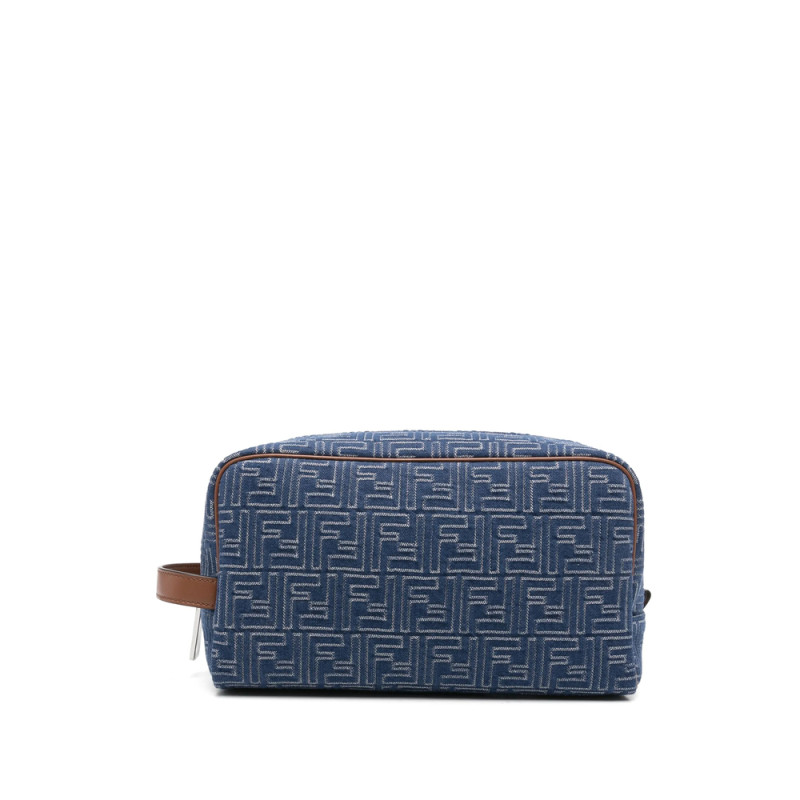 Fendi FF-print Denim Wash Bag