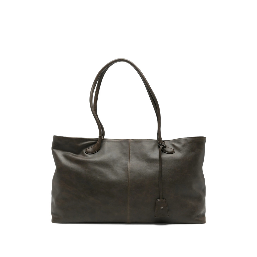 Low Classic Haricot Logo-debossed Leather Tote Bag