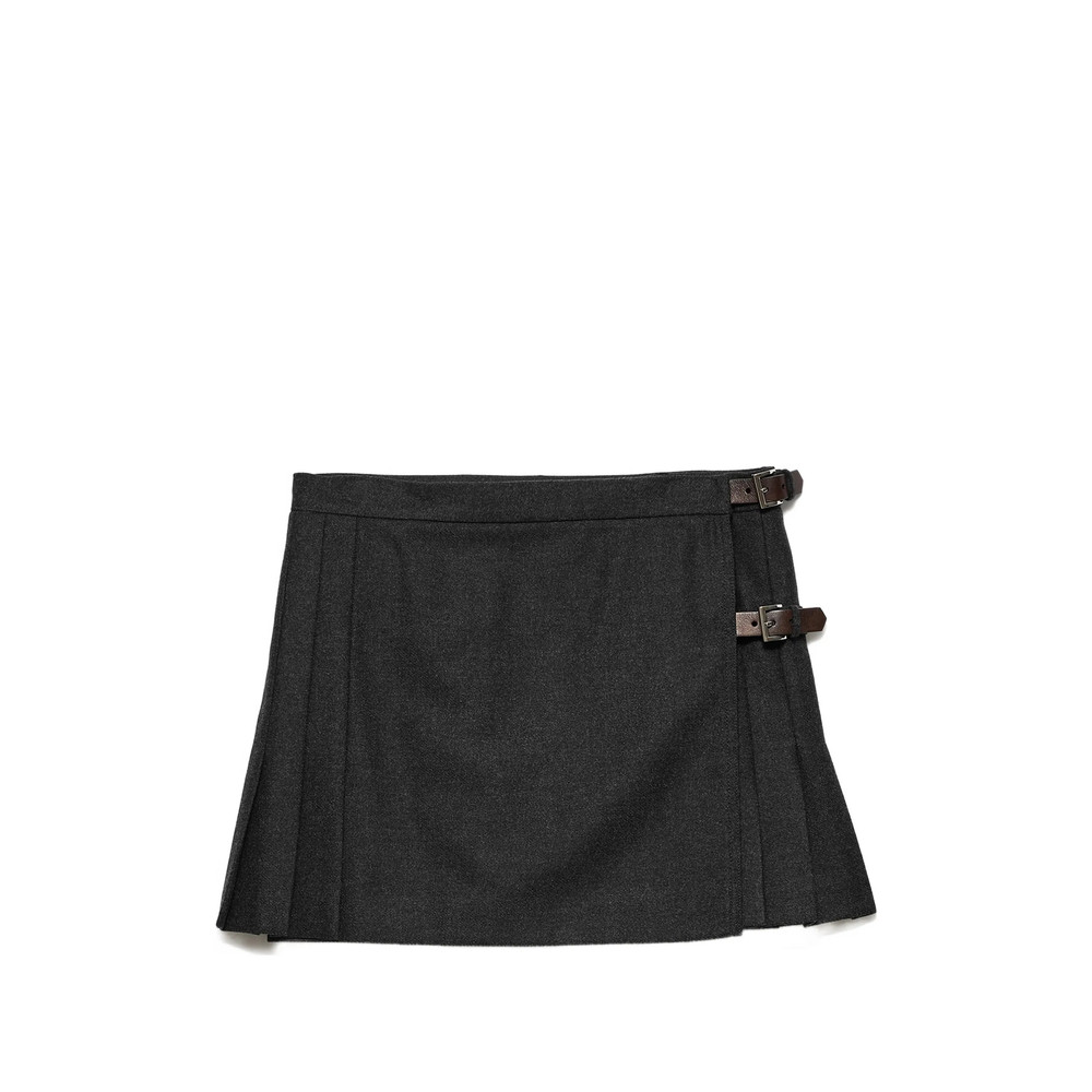 Prada Re-Wool Miniskirt