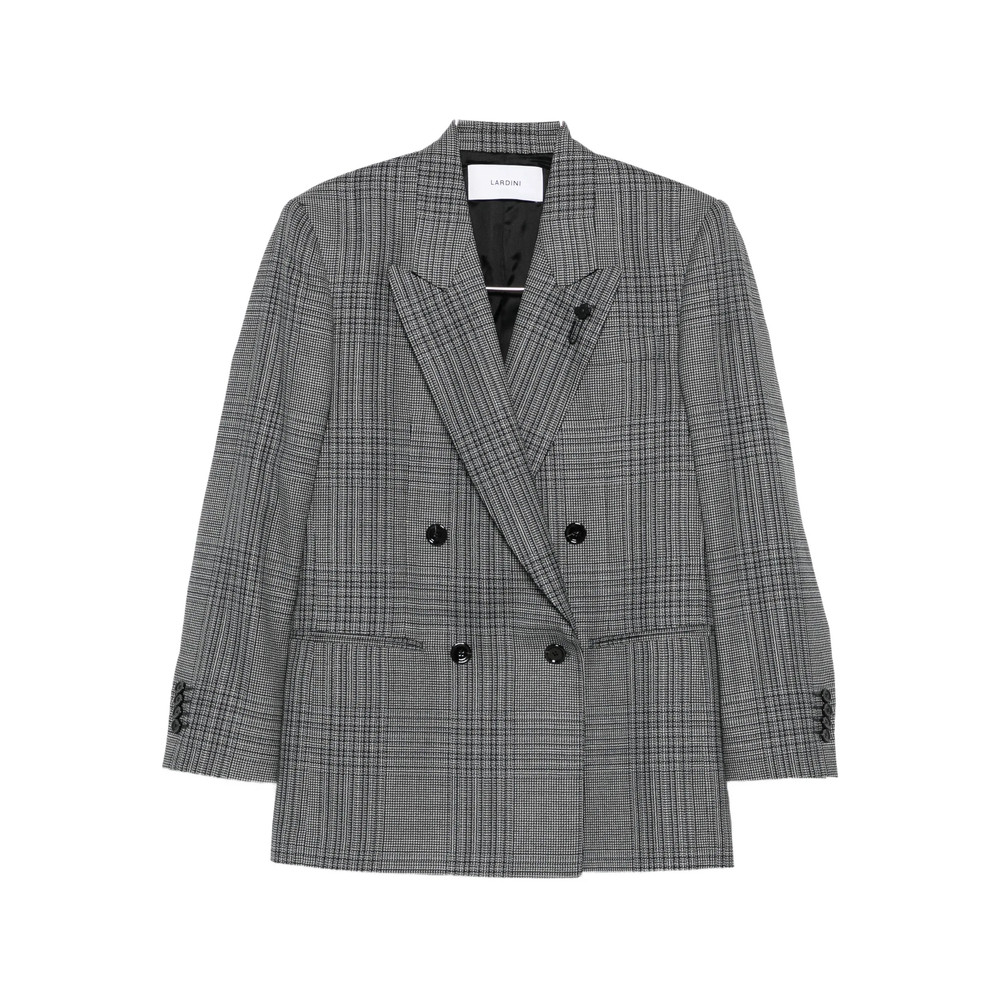 Lardini Double-breasted Checked Blazer