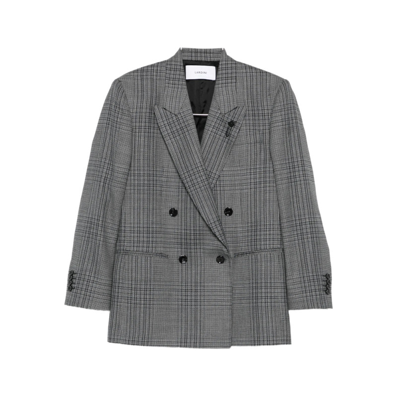 Lardini Double-breasted Checked Blazer