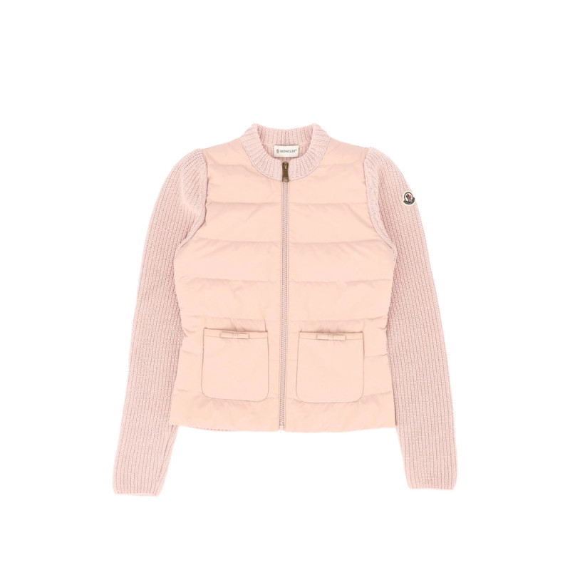 Moncler Quilted Panel-knit Cardigan