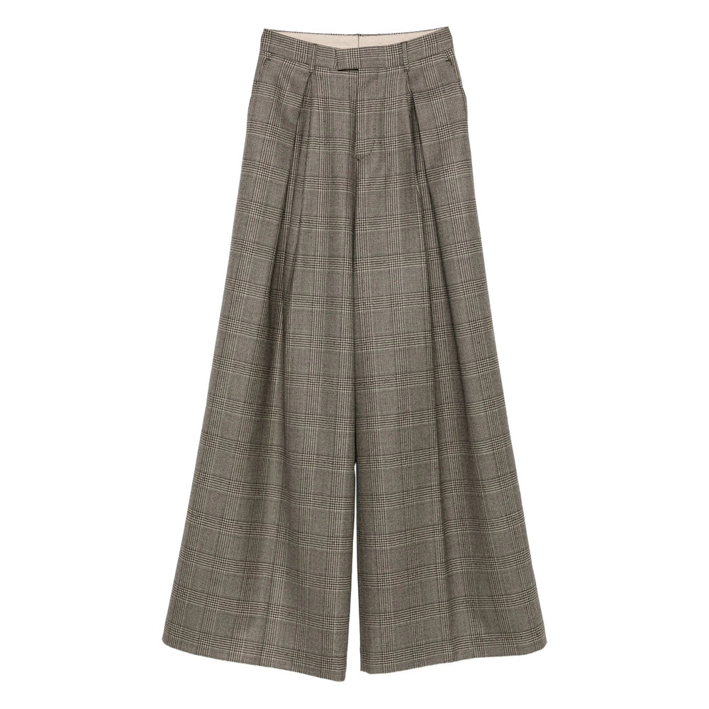 Berwich Pleat-detail Check Trousers