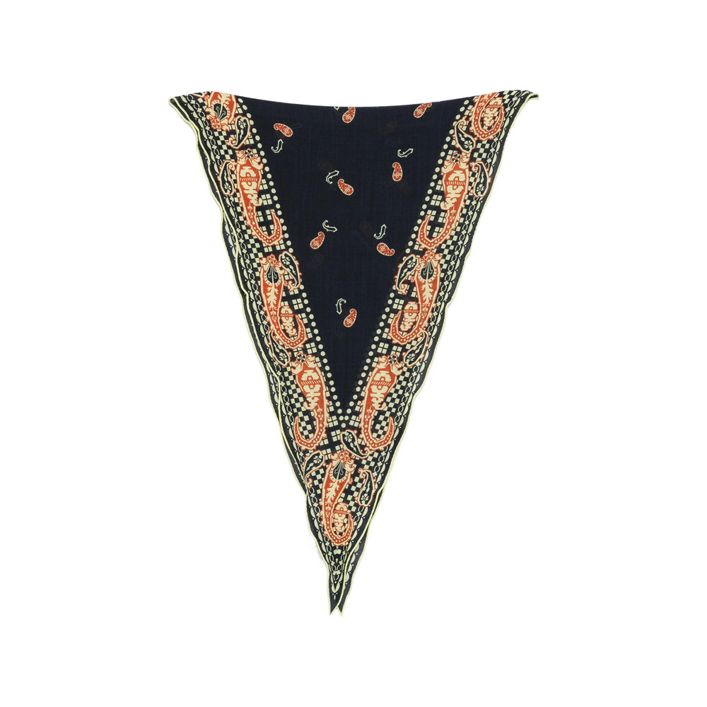 Mantero Paisley-print Triangular Scarf