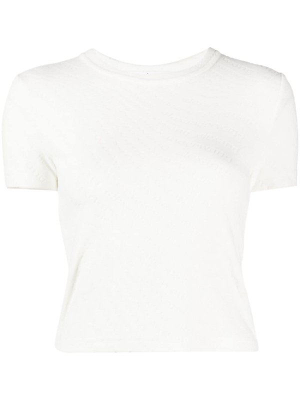 logo-jacquard knitted top