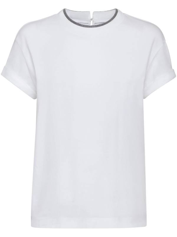 contrast-trim T-shirt