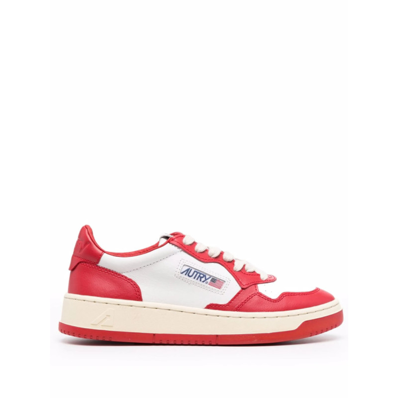 Autry Contrast-panel Leather Sneakers