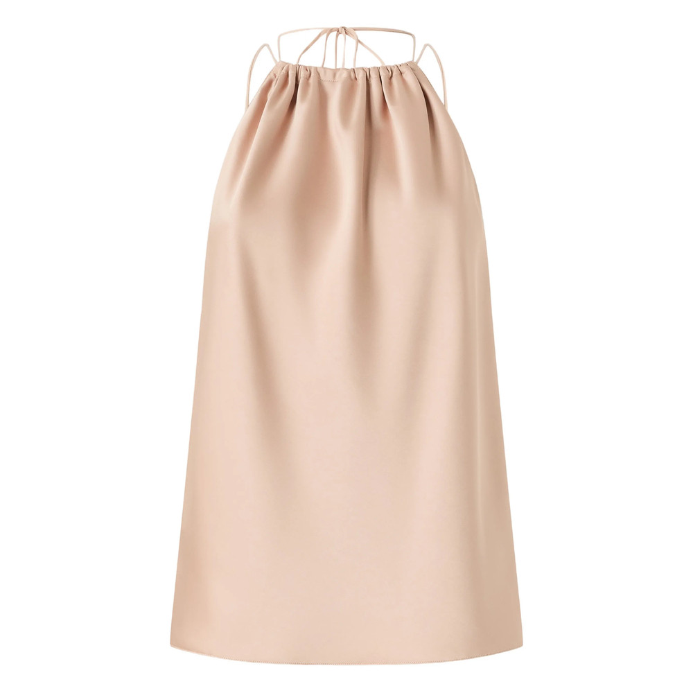 Pinko Gathered-neckline Sleeveless Blouse