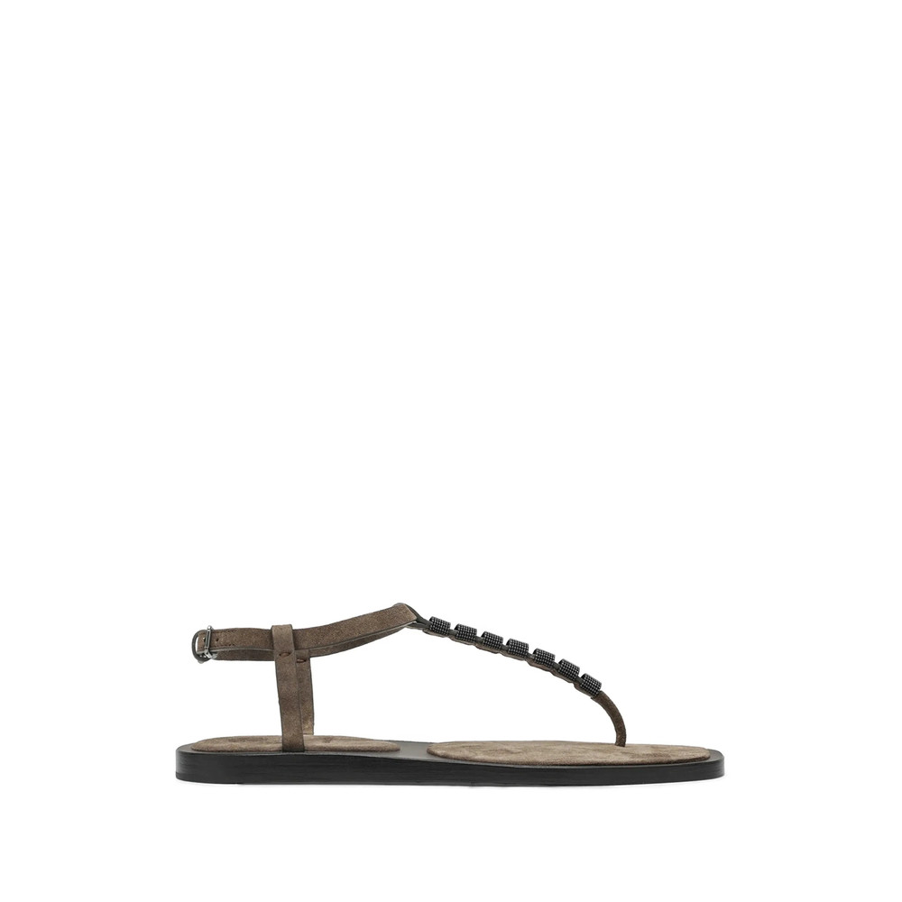 Brunello Cucinelli Beaded-strap Sandals