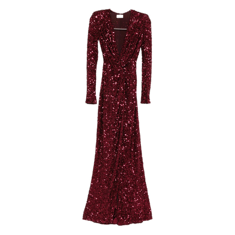 Elisabetta Franchi Sequinned Gown Dress