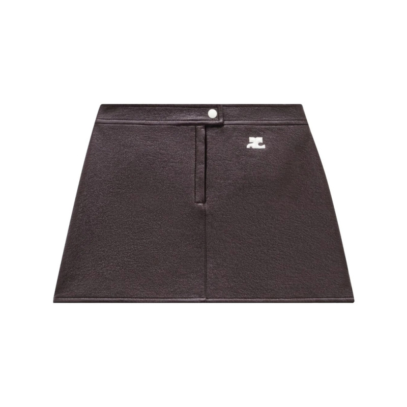 Courrèges Logo-patch Vinyl Skirt