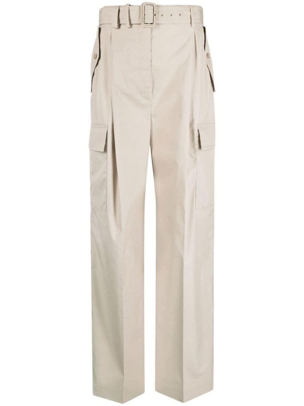 belted wide-leg trousers