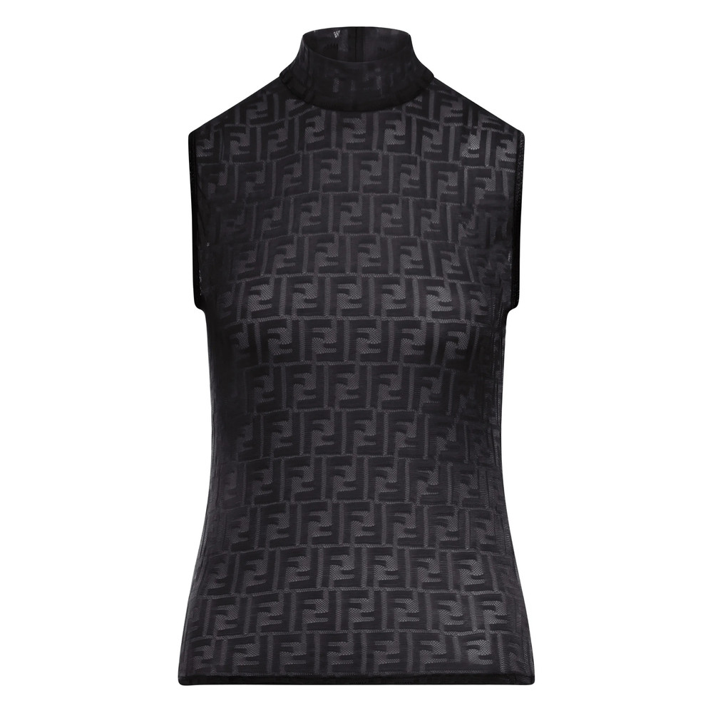 Fendi High-neck Patterned Top