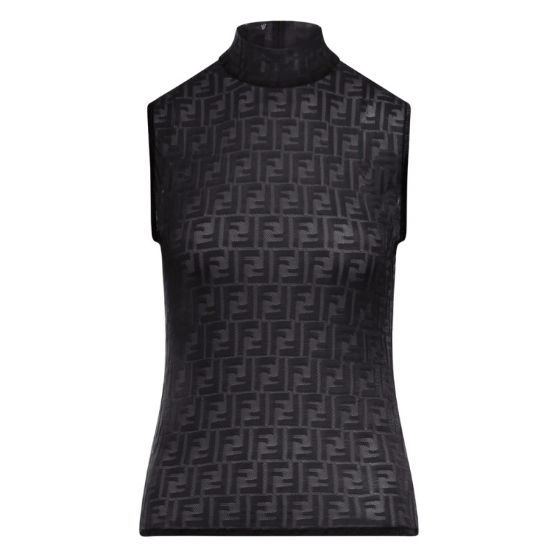 Fendi High-neck Patterned Top