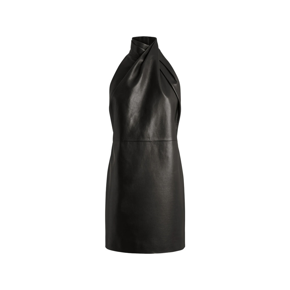 Balmain Lambskin Open-back Dress