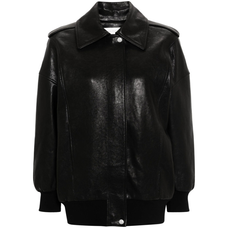 Alexander Mcqueen Leather Bomber Jacket