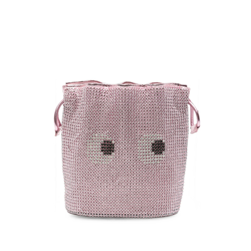 Anya Hindmarch Crystal-embellished Drawstring Clutch Bag