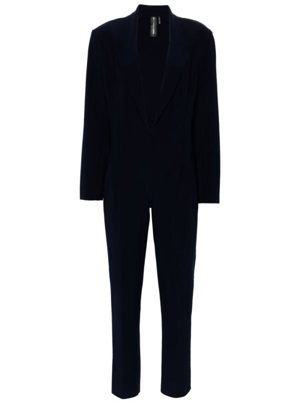 long-sleeved belted jumpsuit