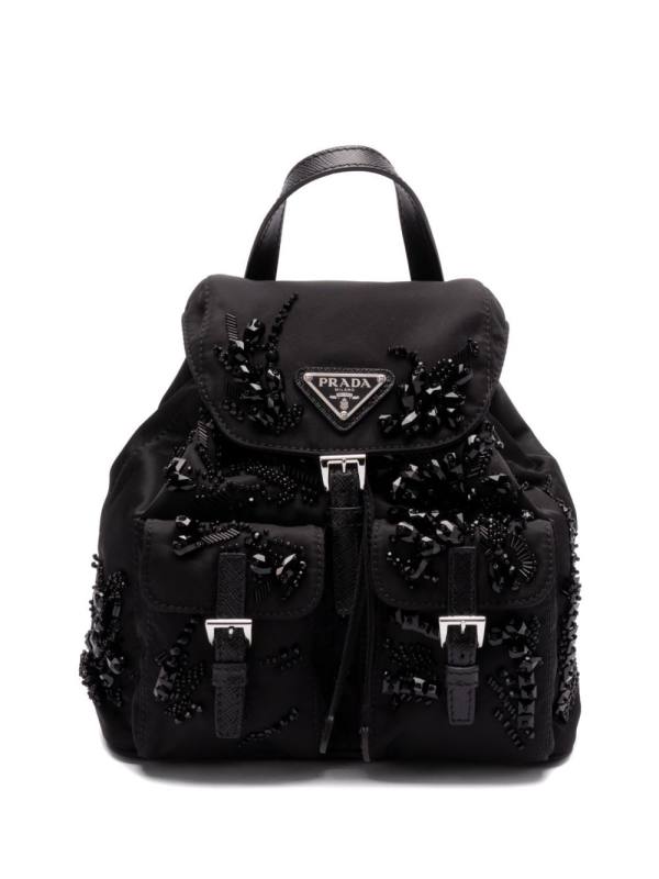 enamel triangle-logo backpack