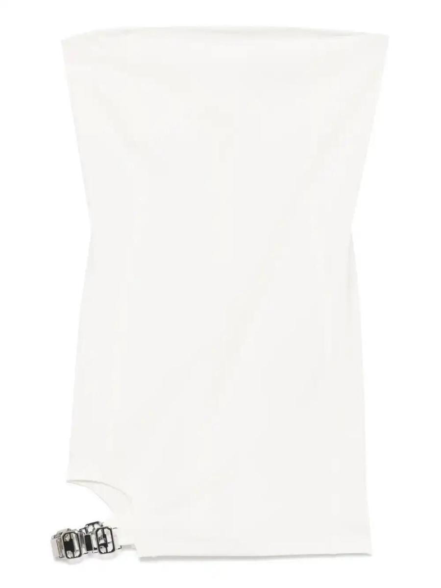 metal-logo mini dress