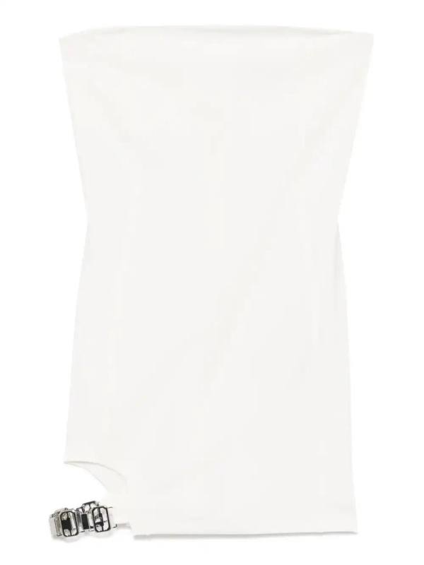 metal-logo mini dress