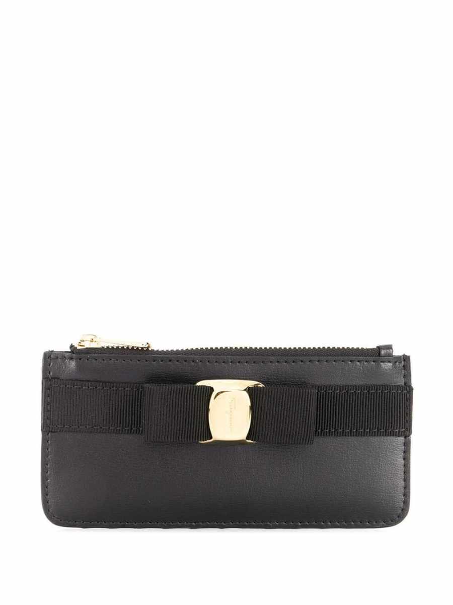 Vara bow long leather wallet