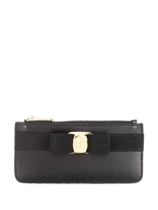 Vara bow long leather wallet