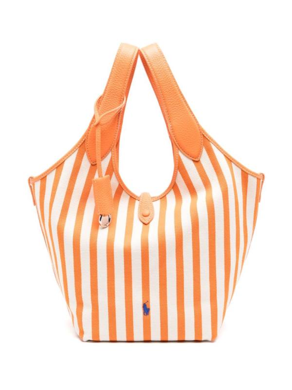 striped tote bag