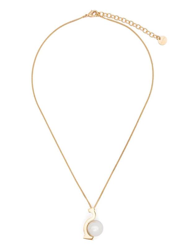 logo-pendant necklace