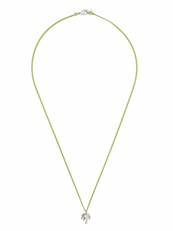 logo-pendant chain necklace