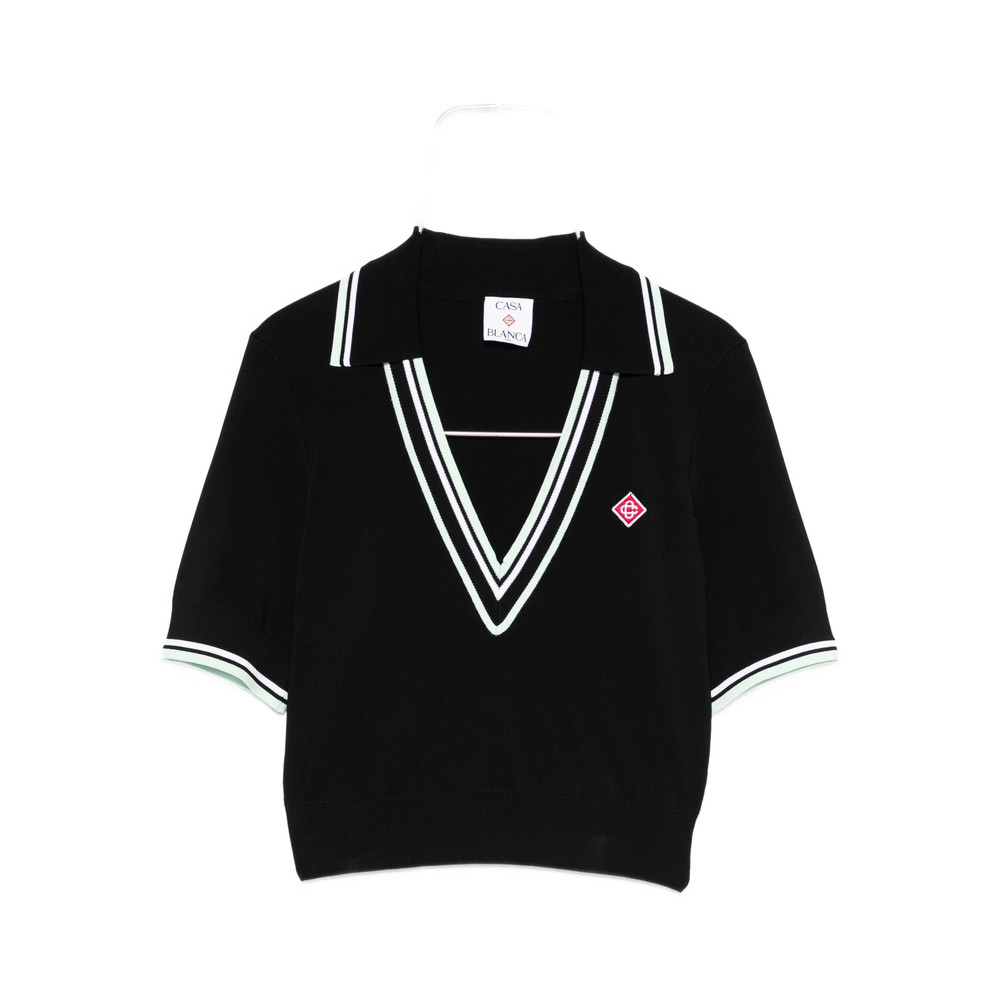 Casablanca V-neck Knitted Top