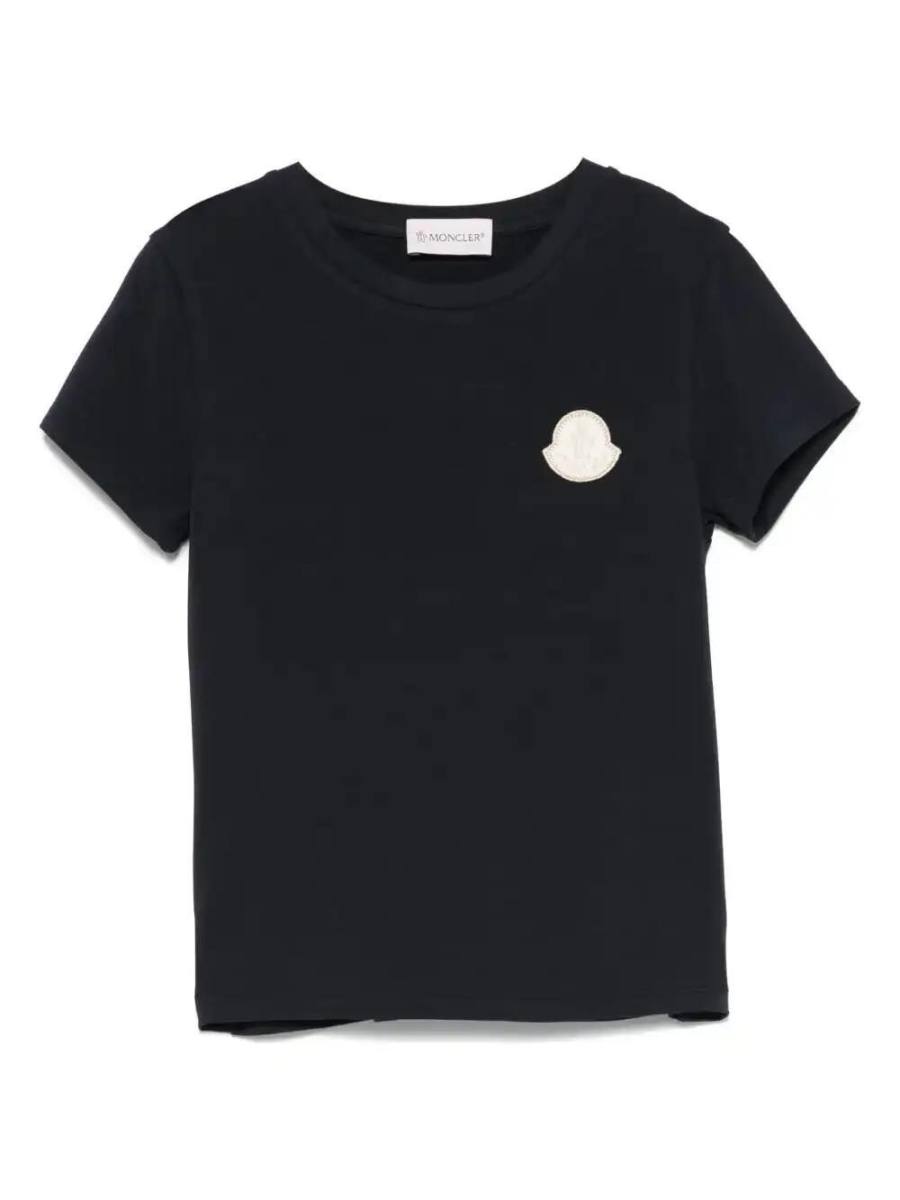 embroidered-logo patch T-shirt