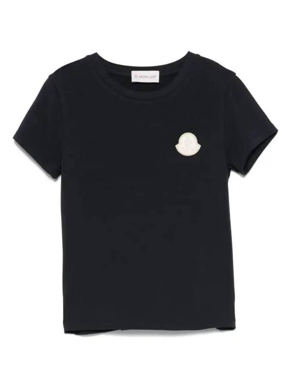 embroidered-logo patch T-shirt