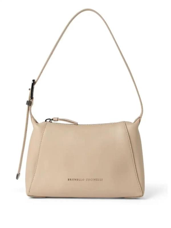 logo-debossed shoulder bag