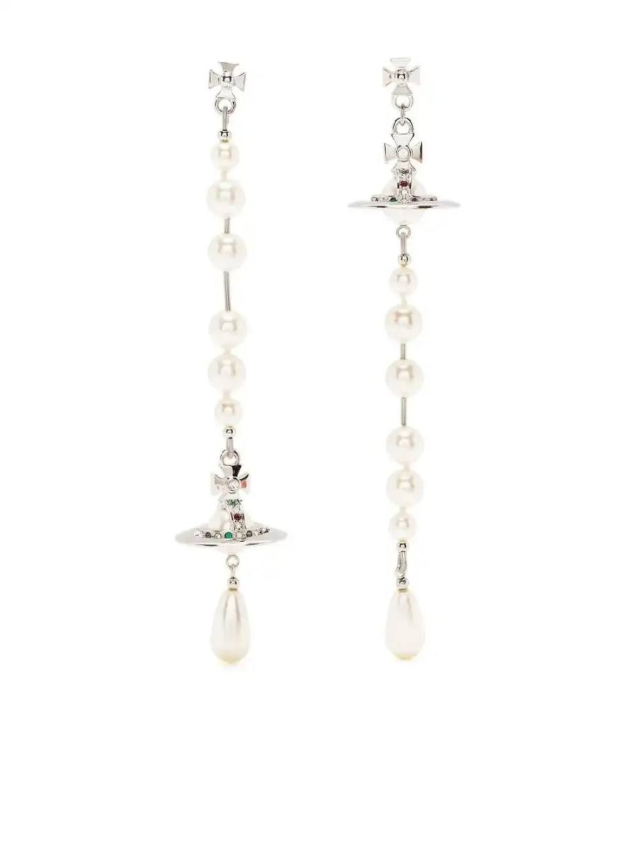 Broken pearl earrings