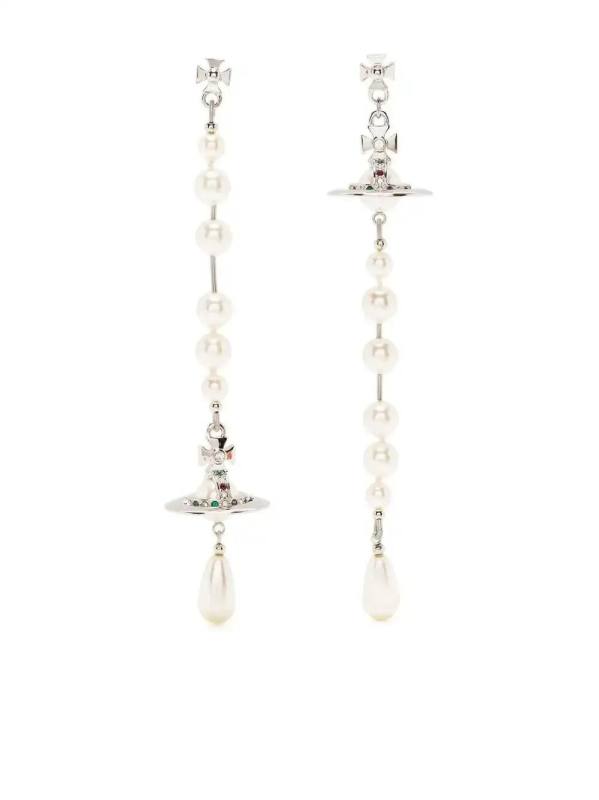 Broken pearl earrings