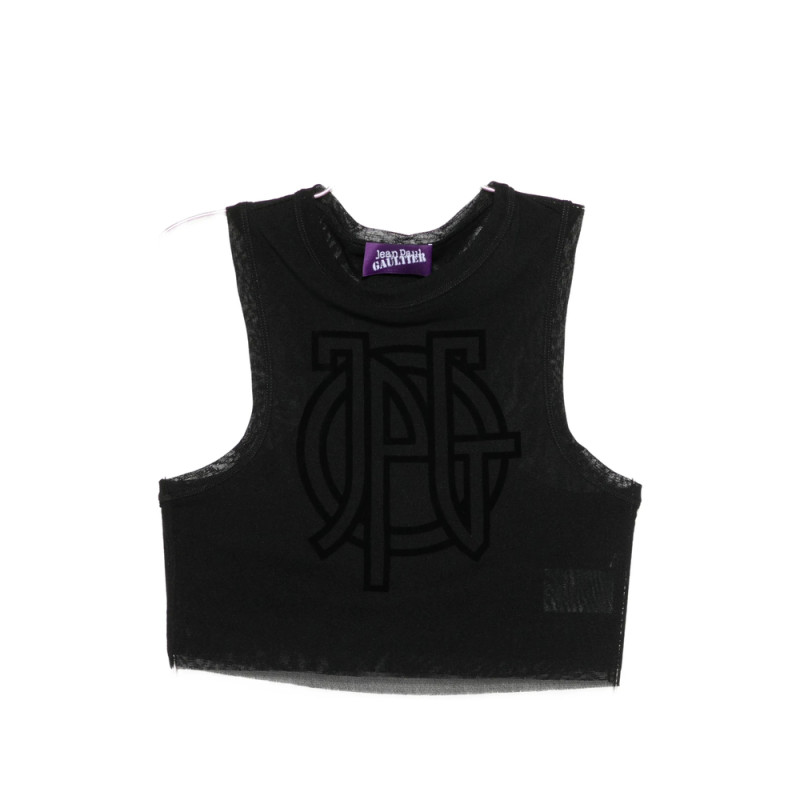 Jean Paul Gaultier Logo-detail Cropped Top