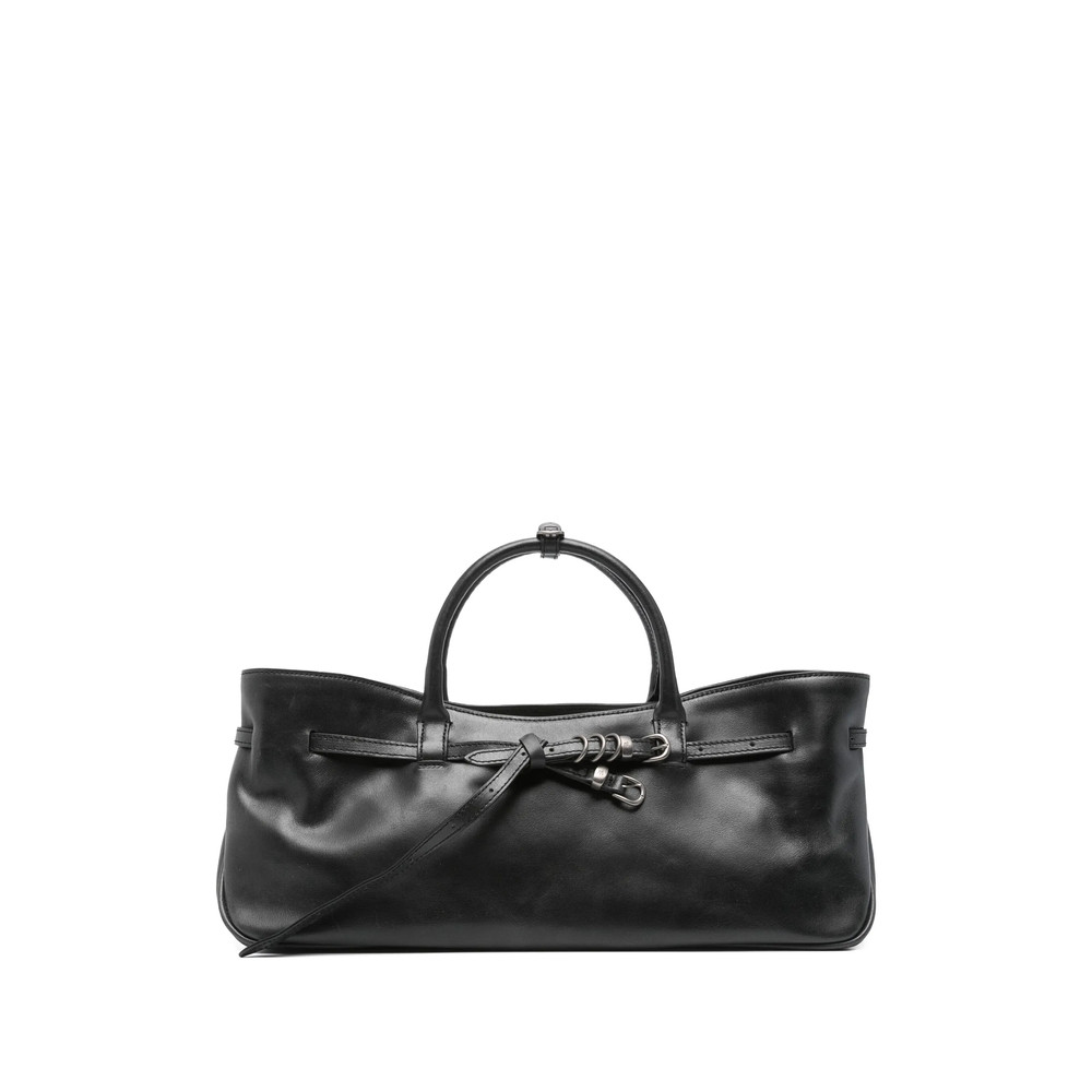Margesherwood Large Grandma Used Leather Buckle-fastening Tote Bag