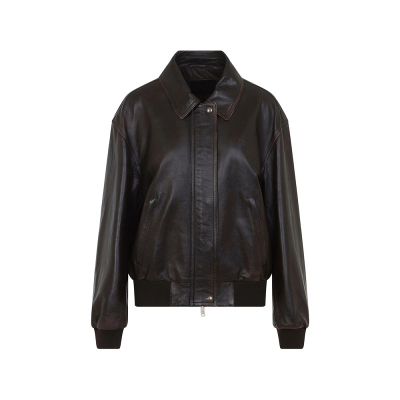 Prada Leather Bomber Jacket