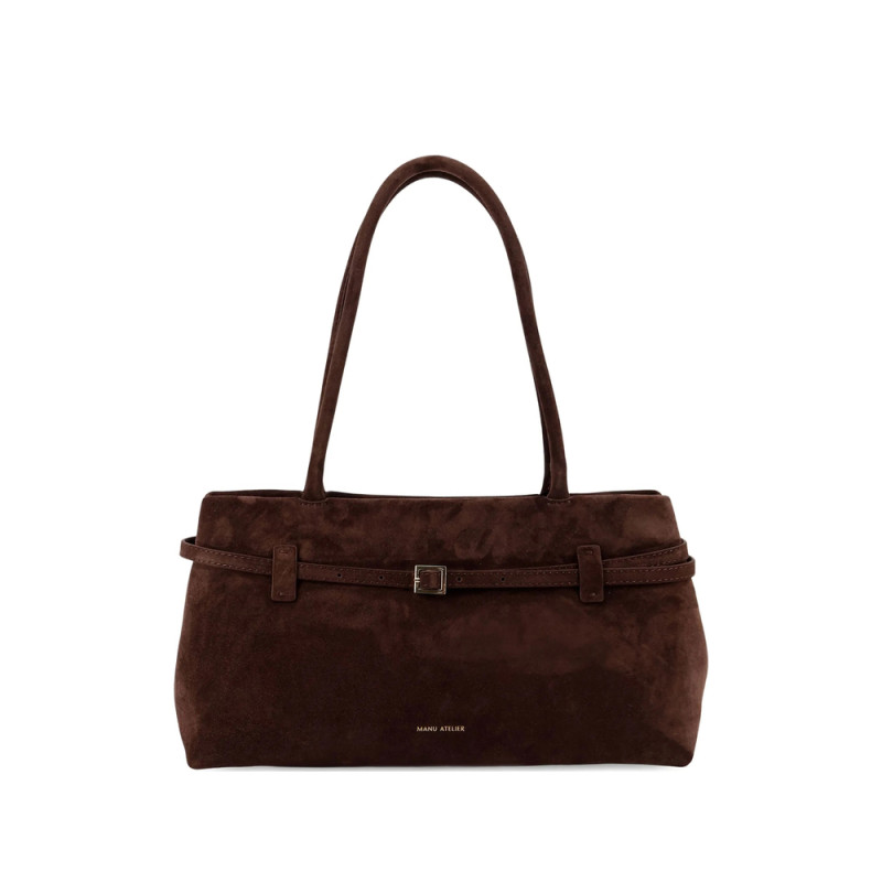 Manu Atelier Le Cambon East West Suede Bag