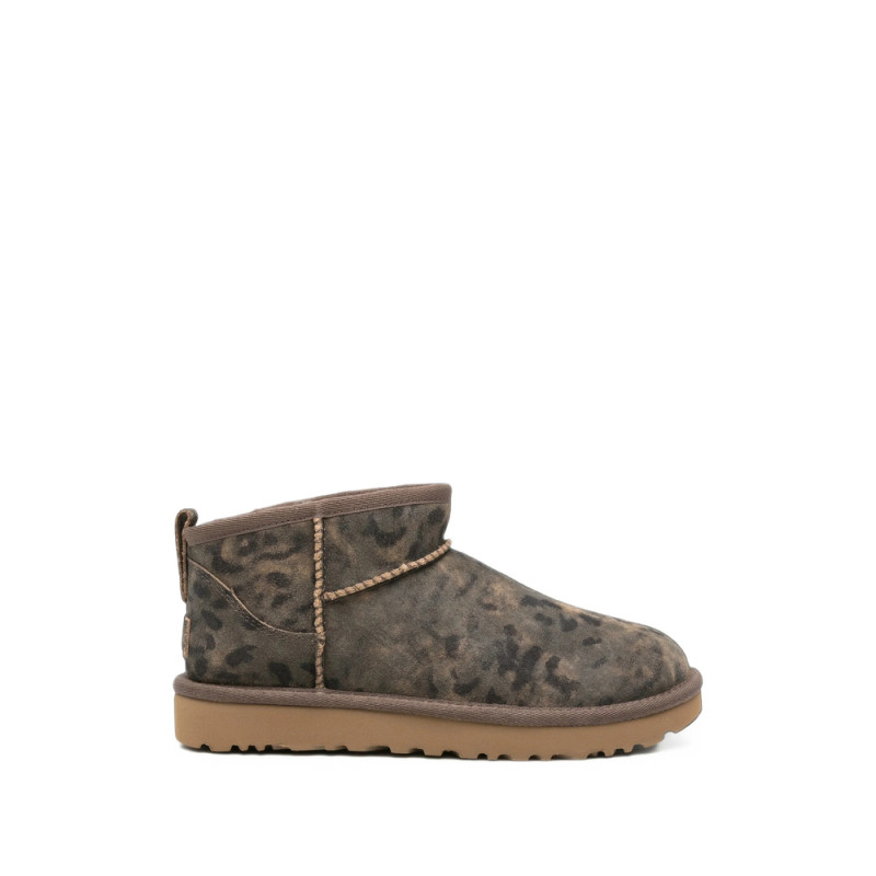 Ugg Classic Ultra Mini Leopard-print Ankle Boots